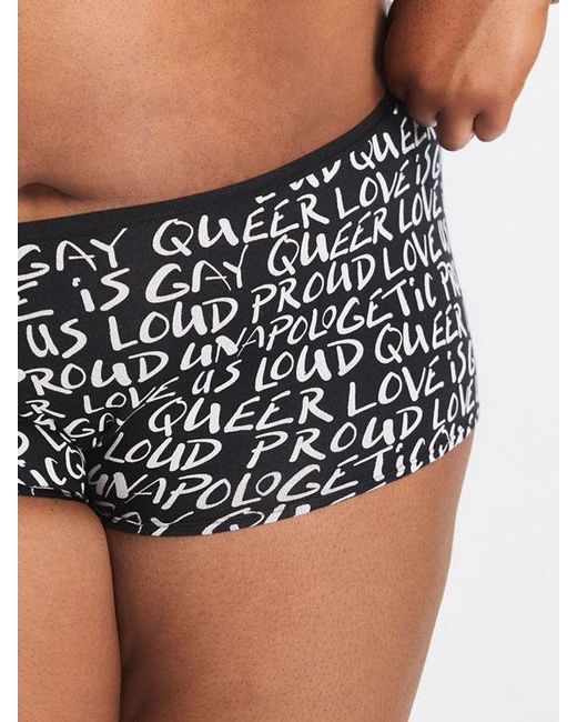 Savage X Black Cotton Essentials Boy Short Knickers