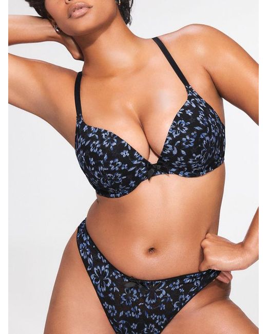 Savage X Blue Deep Sea Lace Thong