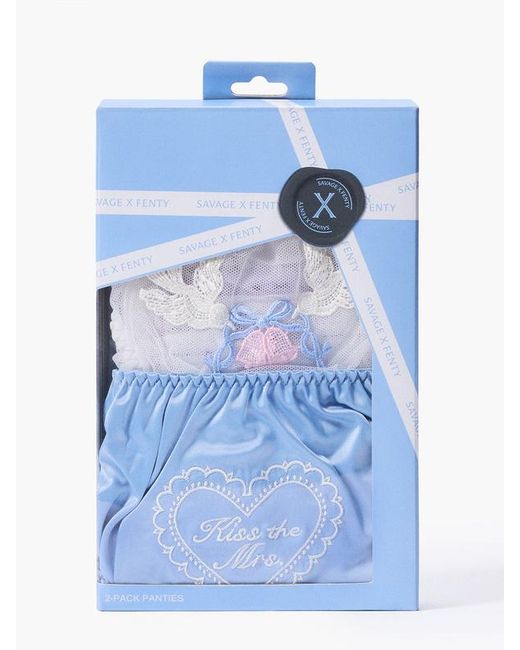 Savage X Blue Flirty & Wordy Bridal 2-piece Bikini Set