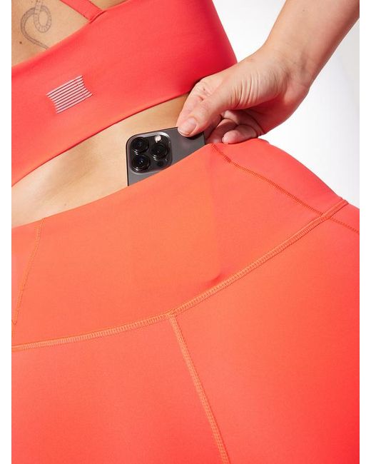 Savage X Red Sky-hi Logo Patch Super High-waist Pocket Leggings