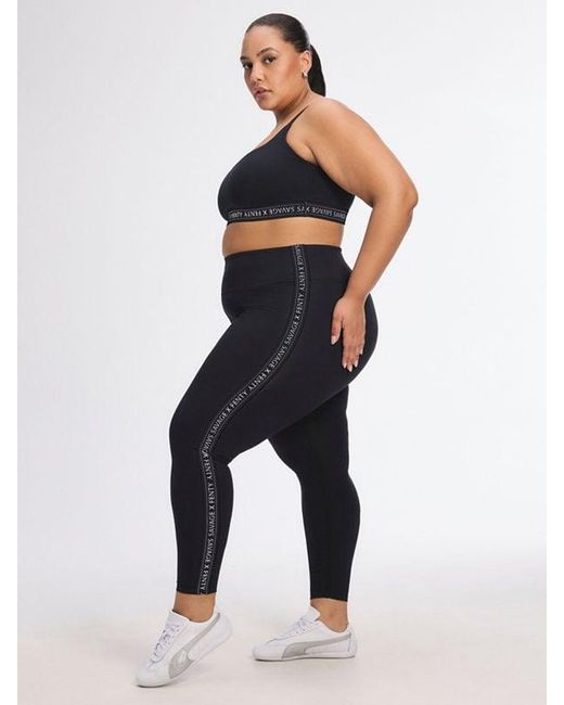 Savage X Black Supple Flex High-waist Side Logo Band Legging