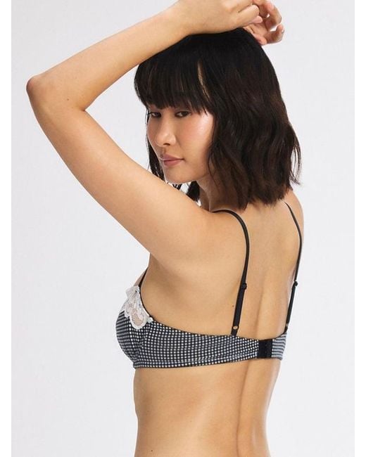 Savage X Black Swirly Girly Unlined Low-cut Balconette Bra