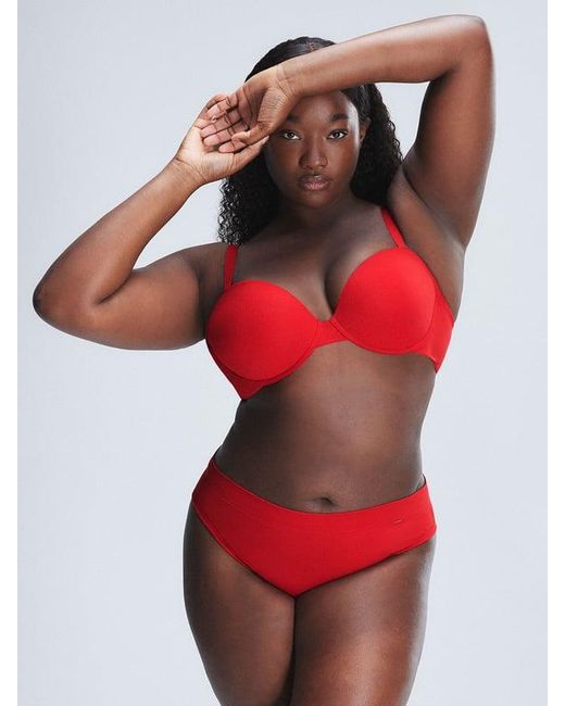 Savage X Red Cotton Essentials Demi T-shirt Bra