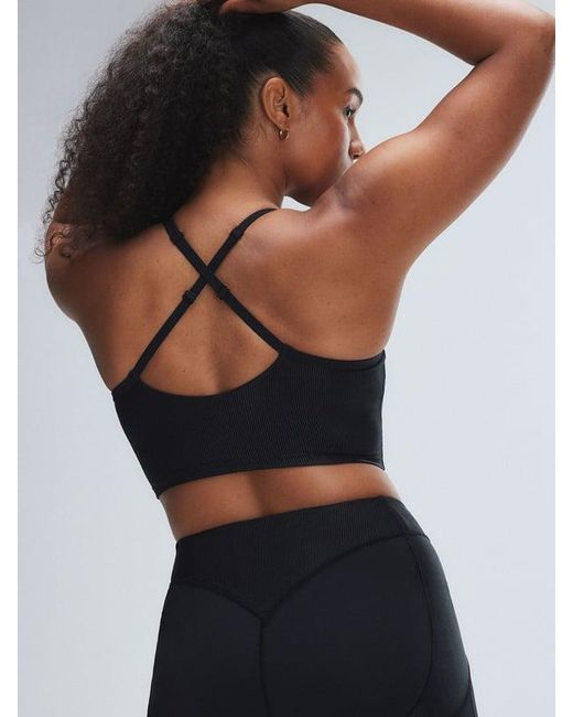 Savage X Black Curve Alert Rib Shelf-bra Tank
