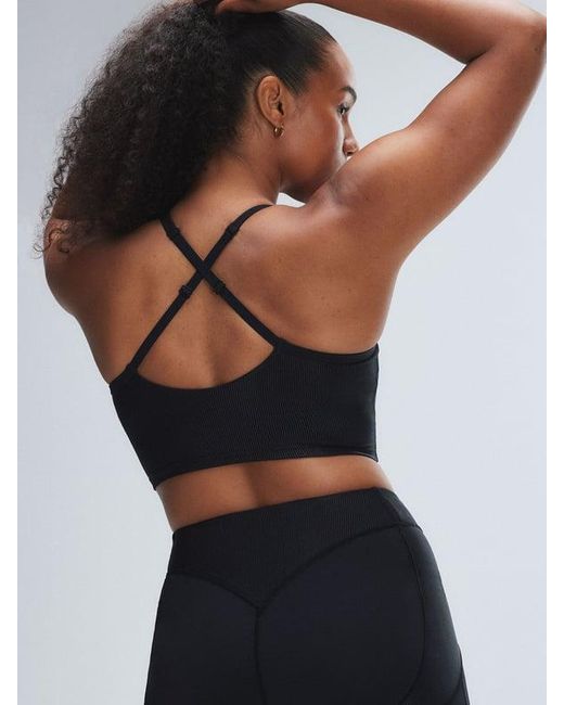 Savage X Black Curve Alert Rib Shelf-bra Tank