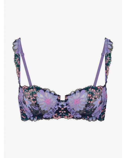 Savage X Blue Fleur Fantasy Lace Unlined Balconette Bra