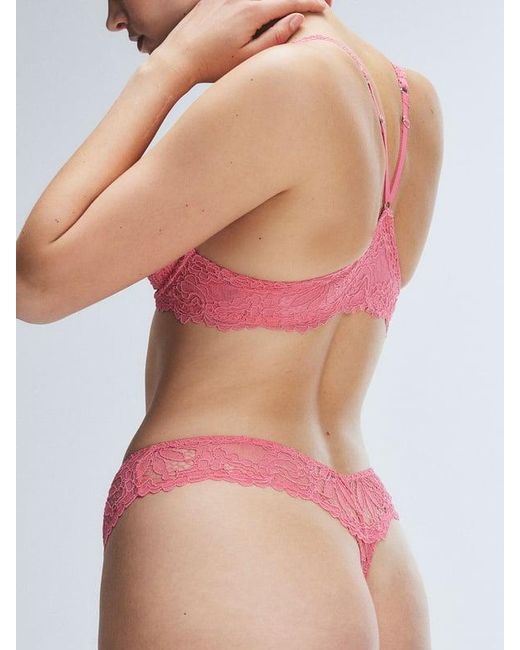 Savage X Red Romantic Corded Lace Thong
