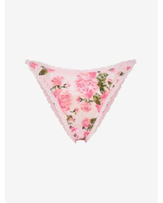 Savage X Pink Sinful Rose Printed Lace Balconette Bra