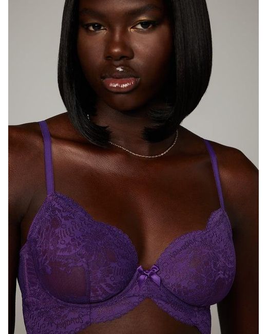 Savage X Purple Haute Lace Unlined Demi Bra