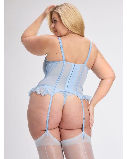 Savage X Blue Bedroom Belle Lurex Lace Corset