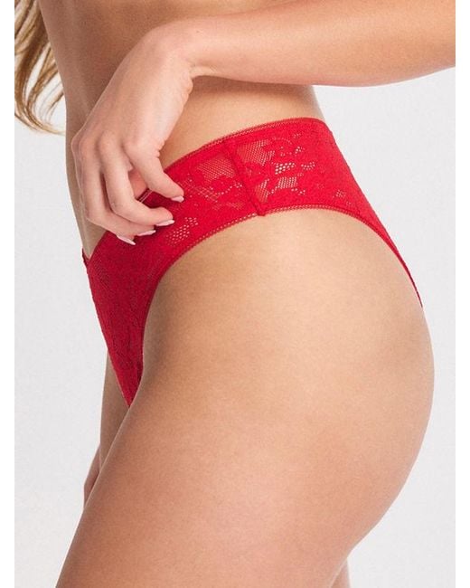 Savage X Red Luxe Lace Cheeky Panty