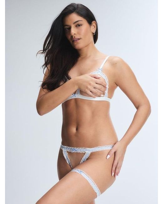 Savage X Blue Honeymooner 3-piece Lingerie Set