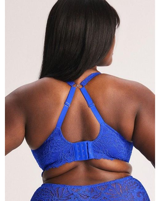 Savage X Blue Romantic Corded Lace Push-up Bra