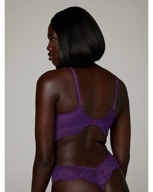 Savage X Purple Haute Lace Unlined Demi Bra