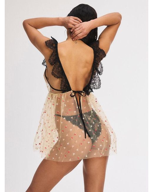Savage X Natural Brash Blossoms Babydoll Slip