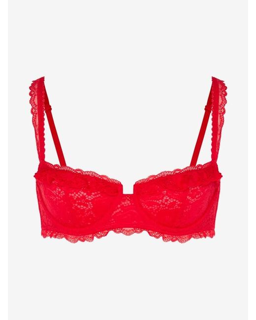 Savage X Red Roselace Unlined Balconette Bra