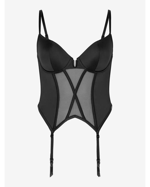 Savage X Black Satin Vixen Underwire Corset