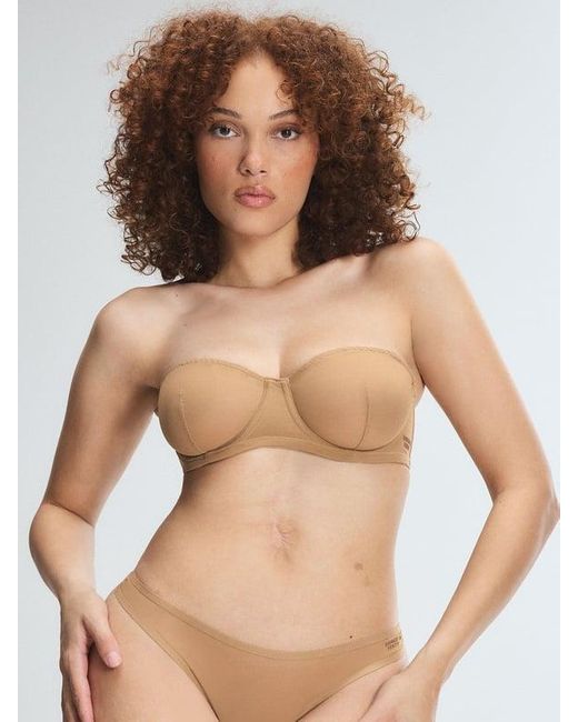 Savage X Brown Sheer X Unlined Strapless Bra