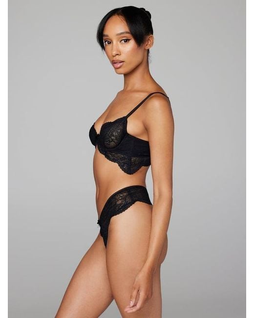 Savage X Black Haute Lace Unlined Demi Bra