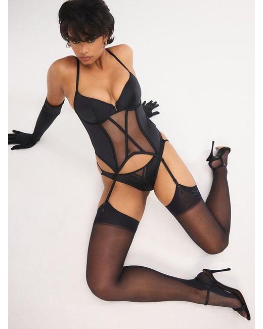 Savage X Black Satin Vixen Underwire Corset