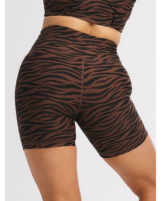 Savage X Brown Running Hot High-waist Bike Short