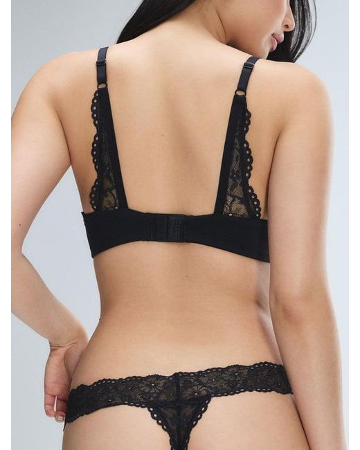 Savage X Black Soft N' Savage Lace Convertible Demi Bra