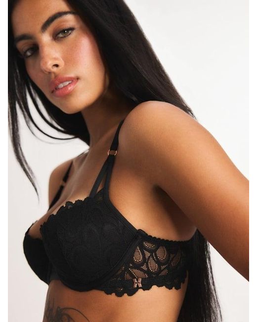 Savage X Black Savage Not Sorry Lightly Lined Lace Balconette Bra