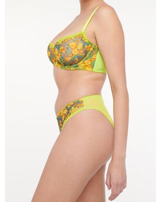 Savage X Yellow Sweetheart Lace High-leg Bikini
