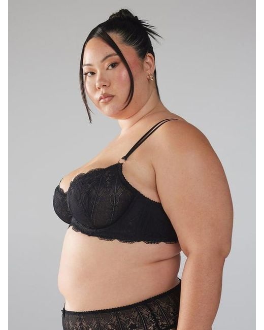 Savage X Black Deco Glass Lace Unlined Bra
