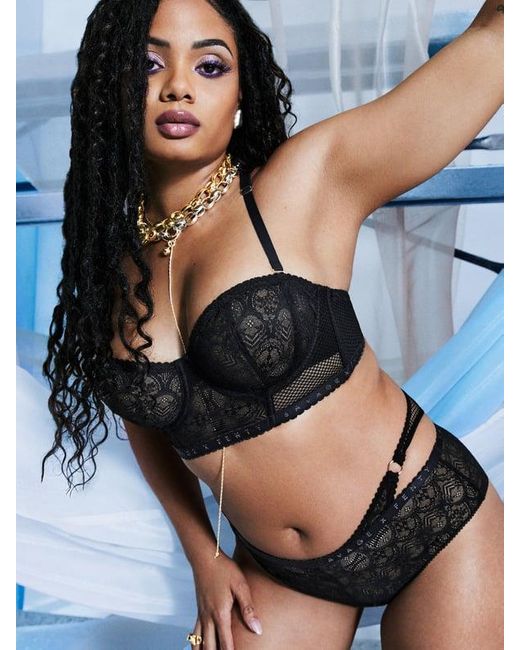 Savage X Blue X-rated Lace Bustier