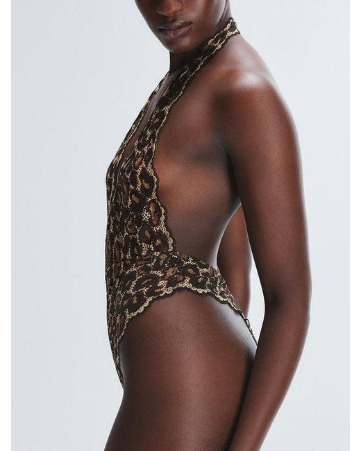 Savage X Brown On The Prowl Lace Teddy