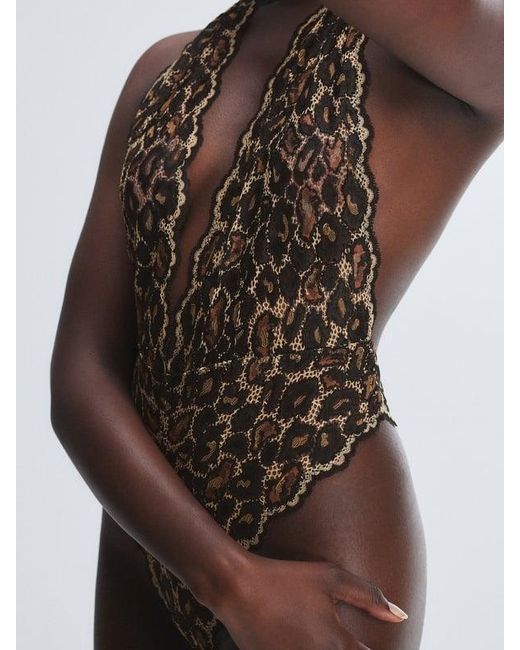 Savage X Brown On The Prowl Lace Teddy