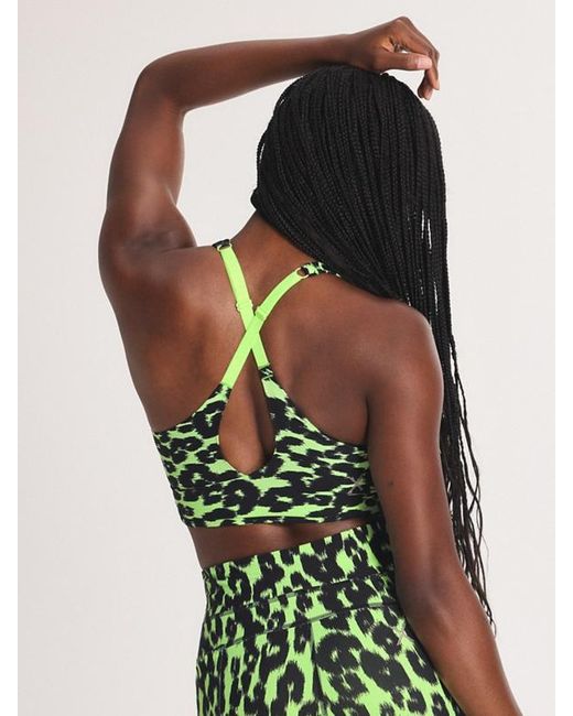 Savage X Green Cool Curves Medium-impact Wrap Back Sports Bra