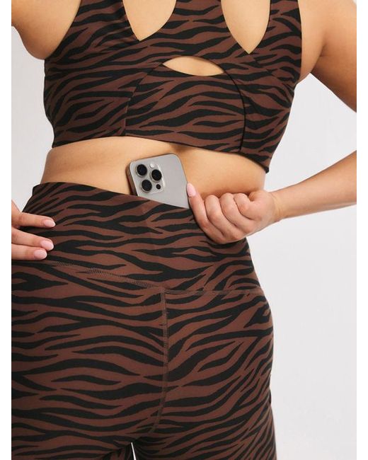 Savage X Brown Running Hot High-waist Bike Short