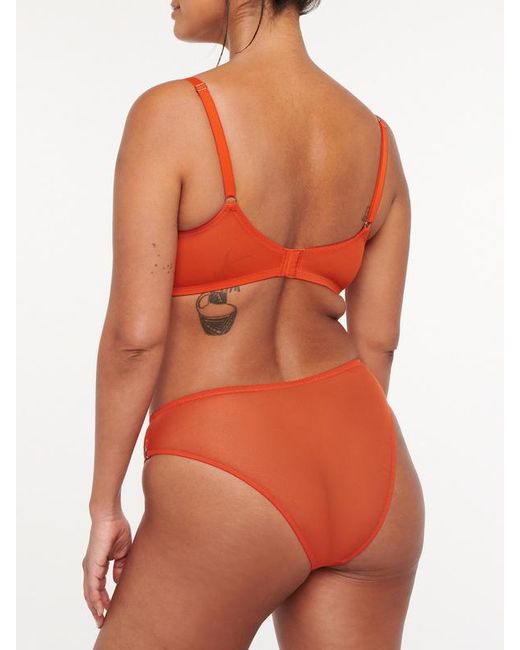 Savage X Orange Dolled Up Lace Brazilian