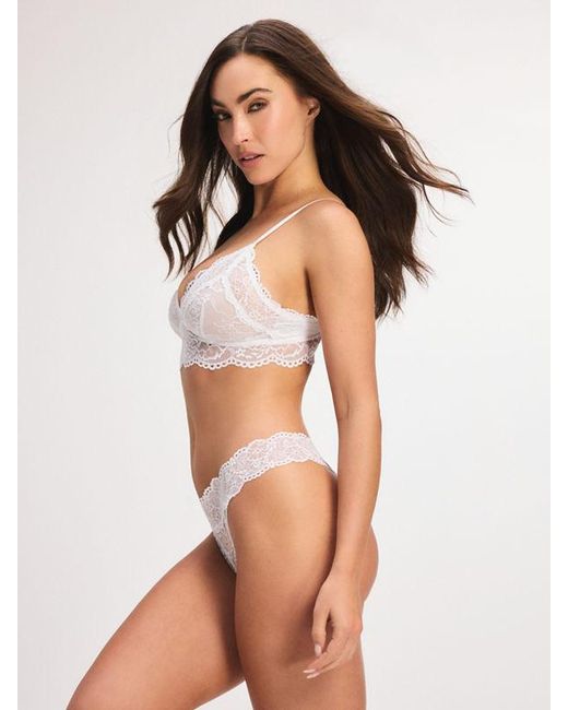 Savage X White Soft N' Savage Lace Bralette