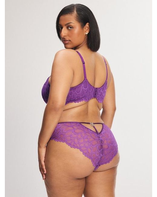 Savage X Purple Savage Not Sorry Unlined Lace Balconette Bra
