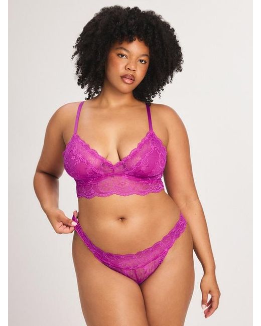 Savage X Purple Soft N' Savage Lace Thong