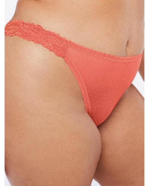 Savage X Pink Dotted Mesh Cheeky