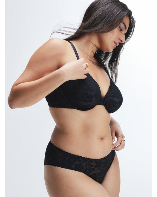 Savage X Black Lavish Lace Unlined Plunge Bra