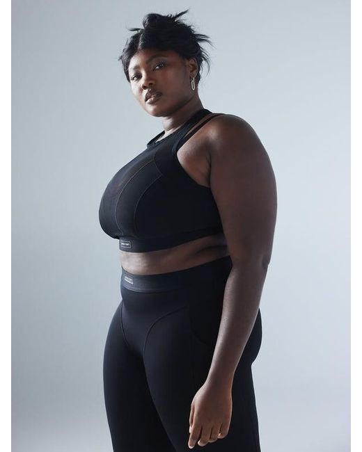 Savage X Blue Lineup Medium-impact Mesh Sports Bra