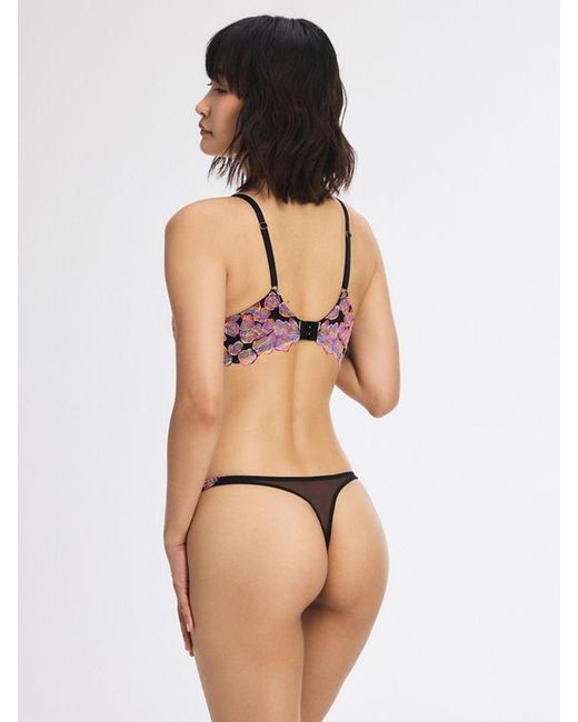Savage X Pink Sun Tide Floral Lace Padded Plunge Bra