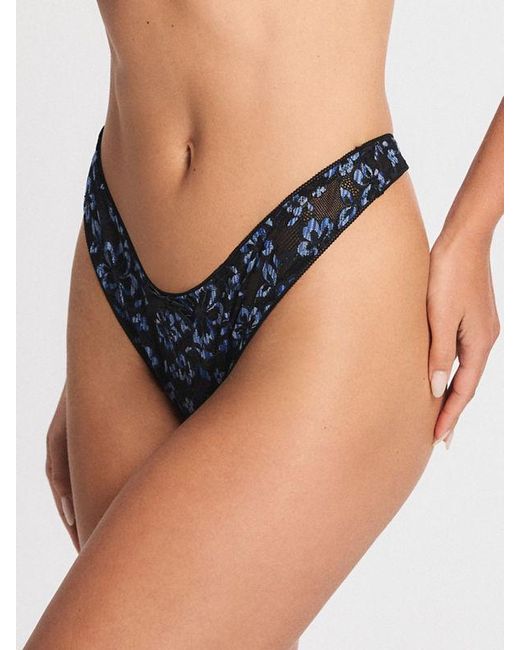 Savage X Blue Deep Sea Lace Thong