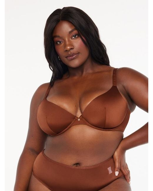 Savage X Brown New Microfiber Unlined Plunge Bra