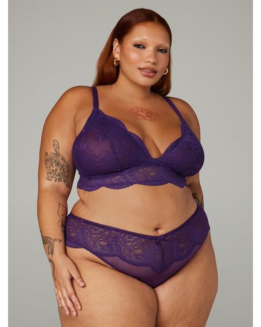 Savage X Purple Haute Lace Triangle Bralette