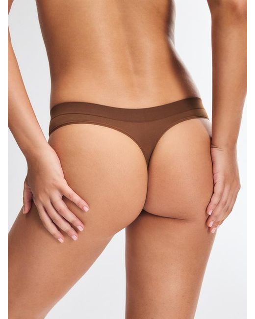 Savage X Brown Seamless High-waist Thong