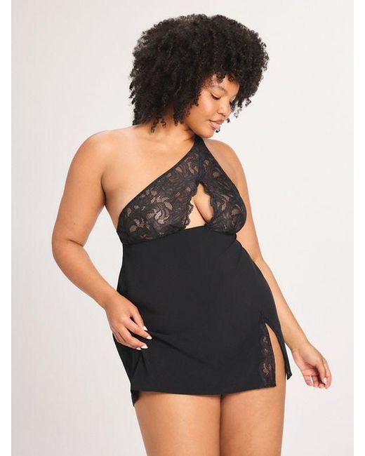 Savage X Purple Lace Flow Slip Dress