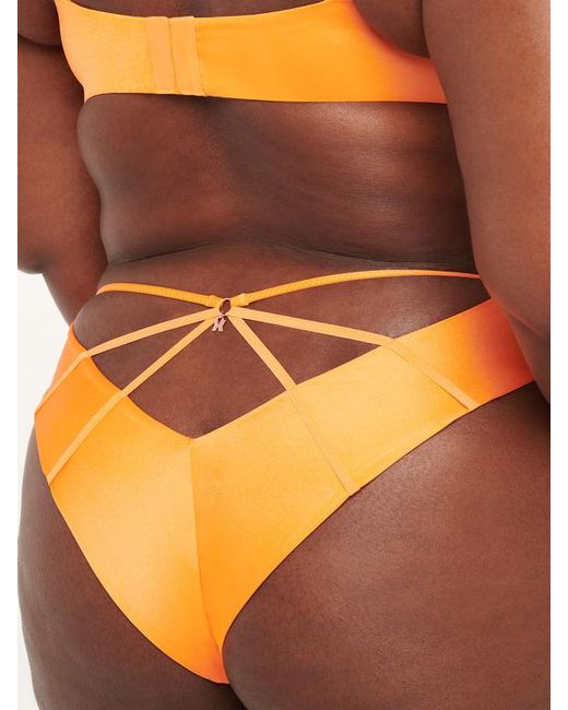 Savage X Gray Savage Not Sorry Open-back Strappy Brazilian Panty