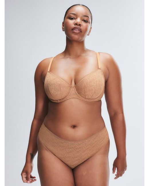Savage X Brown Signature Script Unlined Bra