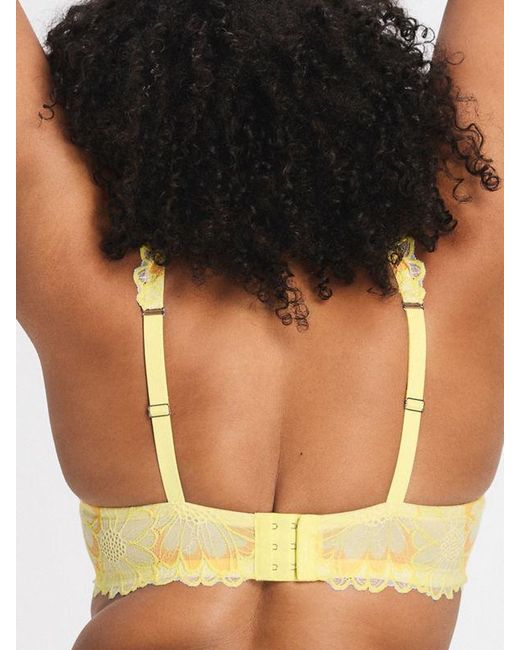 Savage X Green Daisy Riot Lace Lightly Lined Plunge Bra